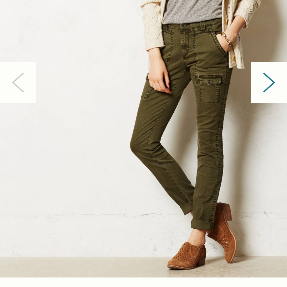 Anthropologie Pilcro and the Letterpress Skinny Cargo Pants